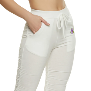 Autumn New Female Clothing High Waist Band Custom Made Jogger Pants <b>Women</b> Flat Front Style Hot <b>Women's</b> Pants <b>Trousers</b> - Product Image 1
