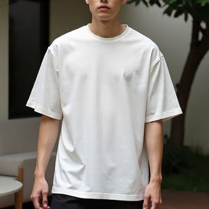 Camisetas de lavado ácido de gran tamaño para hombre, camisetas de manga corta con hombros caídos, ropa deportiva para hombre, camisetas de repuesto informales con lavado de piedra para hombre - Product Image 1