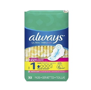 Always Ultra Thin <b>Pads</b> with Wings Size 1 Regular 62 Count Soft Comfortable Absorbent Leak Protection For Sale <b>Cheap</b> - Product Image 5