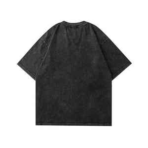 Camiseta extragrande lavada con ácido de verano personalizada, camiseta pesada con estampado digital para hombre - Product Image 3