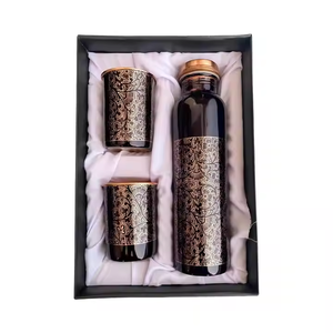 Excellente bouteille d'eau en cuivre bouteille en métal écologique sport ayurveda avantage bouteille d'eau martelée 100% eau pure saine - Product Image 6