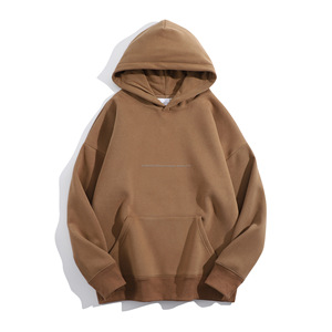 Sudadera con Capucha Gruesa al por Mayor, 100% Algodón, para Hombre, con Logotipo Bordado Personalizado, 420 g/m², Felpa Lisa, Sin Cordones, Talla Grande - Product Image 4