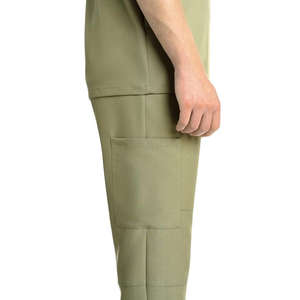 Combinaison de blouses d'infirmière unisexe à manches courtes sur mesure, uniformes d'hôpital, blouses médicales d'infirmière, tissu tissé en polyester/rayonne, aiguille - Product Image 3