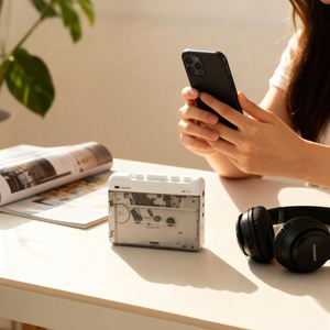 Registratore Stereo Portatile all'Ingrosso con Lettore di Cassette, Radio AM/FM, Convertitore da Nastro a <span class=keywords><strong>MP3</strong></span> e Microfono Integrato per Registrazione - Product Image 3
