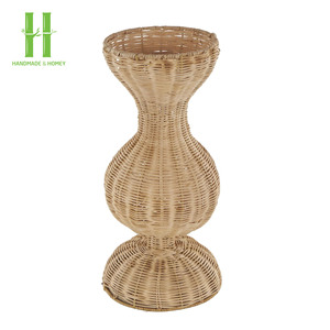 Elegante jarrón de ratán tejido a mano con patas de mimbre para flores secas Minimalismo Jarrón de mesa de ratán hecho en Vietnam - Product Image 6