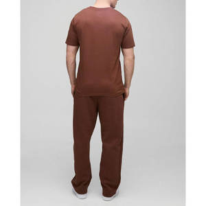 เสื้อยืดผู้ชายผ้าฝ้าย 100% ระบายอากาศ ไม่ยับ แขนสั้น คอกลม ลำลอง สีพื้น - Product Image 3