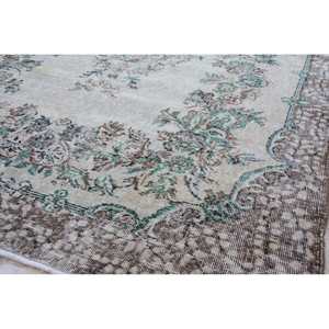 Tapis Turc Vintage Beige Vert 5.4 X 10.3ft Classique Grande Surface Laine Latex Support Rectangle Patchwork pour Couloir pour Chambres - Product Image 5