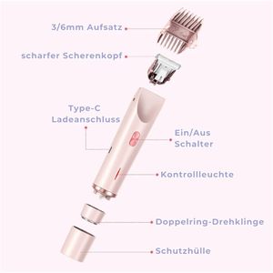 Depiladora Corporal Eléctrica 2 en 1 para Mujer, Afeitadora Íntima - Product Image 1