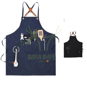 Delantal de Algodón Personalizable al por Mayor con Bolsillos, Delantal de Trabajo Grueso para Artistas, Cocina, Barberías, Cafeterías y Salones de Té - Product Image 2