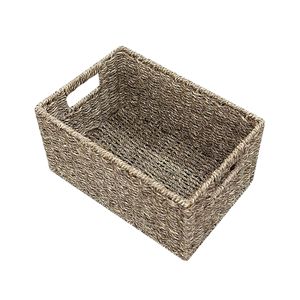 Cheapest <b>Woven</b> Storage <b>Baskets</b> for Convenient Storage, Rectangular Seagrass <b>Baskets</b> with Built-in Handles, Wicker <b>Baskets</b> - Product Image 1