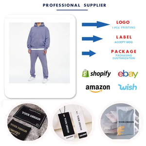 Chándal de hombre de algodón pesado de alta calidad Unisex, conjunto de chándal, ropa de calle, Sudadera con capucha cuadrada de gran tamaño, pantalones de chándal Vintage, chándal de invierno - Product Image 5