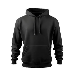 <b>Men's</b> Custom Hoodie with Two-tone Sleeves Taped Neck Front <b>Pouch</b> Pocket-100% Cotton Different Sizes and Colours - Product Image 1