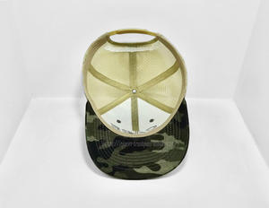 Promotional Business Pre-Curved 6 Panel Trucker <b>Hats</b> Green Camouflage Mesh Adjustable Custom Logo Sport Gorras for Performance - Product Image 5
