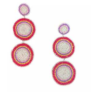 Pendientes de Lujo con Cuentas Geométricas, Diseño Elegante, Estilo Bohemia, Multicolor, Circulares, Joyería Moderna para Bodas y Fiestas - Product Image 1