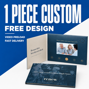 Brochure vidéo personnalisée avec écran LCD 7 pouces et son, pour cadeau d'entreprise, fabrication OEM, vente en gros, emballage de luxe - Product Image 1