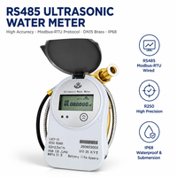 Compteur d'eau RS485 à ultrasons Compteur d'eau haute précision en laiton DN15mm Qualité garantie Ruban Compteur d'eau à cristaux liquides