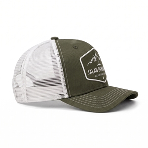 Casquette Snapback 6 Panneaux en Maille 100% Coton INJAE OEM ODM, Broderie Main, Unisexe, Respirante, Imperméable, Tendance, Sportive, Plage - Product Image 4