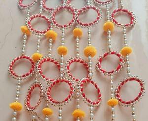 Brazalete de estilo romántico, borla grande, cadena de loro, boda, Haldi, Mehndi, decoración, Festival, Navidad, Halloween, flor, decoración del hogar - Product Image 2