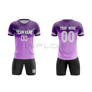 Maillot de football personnalisé uniforme de football à séchage rapide conceptions personnalisées kit de football de football multicolore respirant vierge - Product Image 2