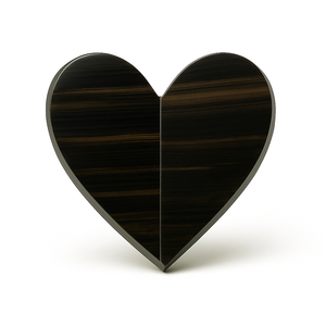 Figura de corazón 3D de obsidiana de encaje de medianoche corazón de piedra de cristal Natural hecho a mano para curar Reiki regalo y decoración del hogar - Product Image 1