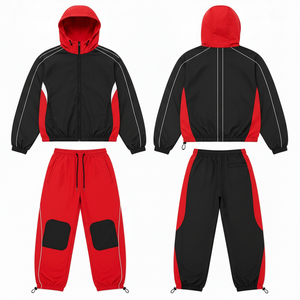 Vêtements de sport unisexes coupe-vent extensibles dans quatre directions, collection été, service OEM, motif uni, 100% polyester, à capuche, conçus sur mesure - Product Image 4