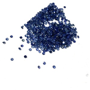 Zafiro Azul Natural, Gema Suelta, Grado AAA, Certificado IGI, Corte Brillante Redondo, Alta Calidad, RIDA CREATIONS, 0.1 CTS, 1MM a 4MM - Product Image 5