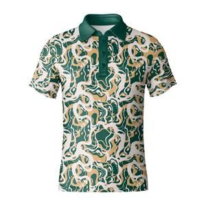 Camisa Polo de golf bordada personalizada para Hombre Ropa de torneo de ajuste de rendimiento ligero elástico de 4 vías - Product Image 5