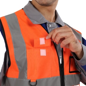 Unisex Green High Visibility <b>Reflective</b> Safety Vest Summer Workwear with Canvas <b>Top</b> and Cotton Fill Hot Sale for Men and Women - Product Image 2