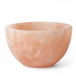 Premium Himalayan Pink Salt Bowl Natural Handcrafted Salt Crystal Serving Grinding Kitchen Cooking Seasoning Wellness <b>Love</b> Style - Product Image 1
