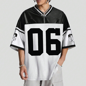 Maillot de sport rétro personnalisé, haut court, sport, surdimensionné, entraînement d'équipe, maillot de rugby en mesh - Product Image 1