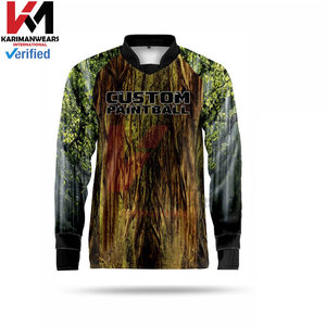 Maillot de paintball pour homme de qualité supérieure, respirant, taille grande, manches longues, chemise tactique avec coudières intégrées, léger - Product Image 2