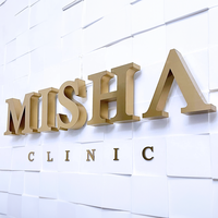 Logo personnalisé pour mur bureau signalisation métallique logo en acier inoxydable conception 3D enseigne logo personnalisée lettres d'or