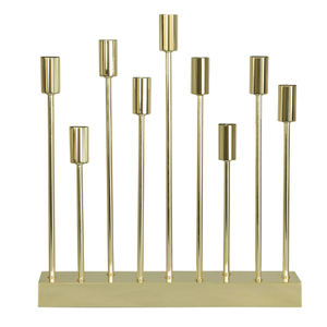 Estilo de moda acabado en oro decorativo disponible candelabros de Metal diseñador creativo portavelas hogar sala de estar Navidad - Product Image 4