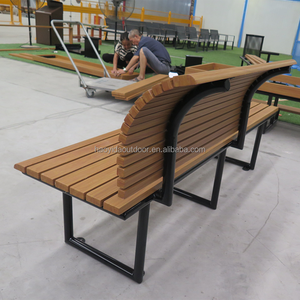 <span class=keywords><strong>Banco</strong></span> de Parque Industrial para Exteriores con Respaldo, Madera Plástica Reciclada, Estructura de Acero Inoxidable, Montaje en Superficie, Fácil Montaje - Product Image 6