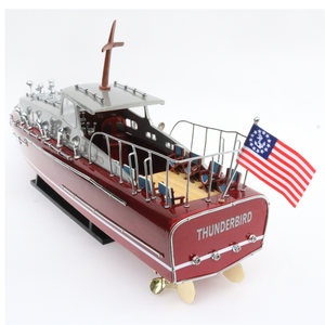 HACKER CRAFT THUNDERBIRD MODÈLE EN BOIS DE HAUTE QUALITÉ BATEAU ARTISANAT 2023 _ 100% BATEAU DE VITESSE FABRIQUÉ À LA MAIN FABRIQUÉ AU VIETNAM_LIVRAISON RAPIDE - Product Image 5