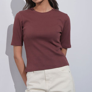 Camiseta de Algodón de Alta Calidad para Mujer, Estampado Personalizado, Manga Corta, Cuello Redondo, Cómoda y Elegante - Product Image 1