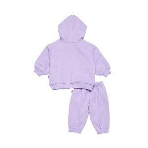 2025 niños chándales Streetwear patrón sólido invierno 100% algodón polar adultos conjuntos de ropa - Product Image 5