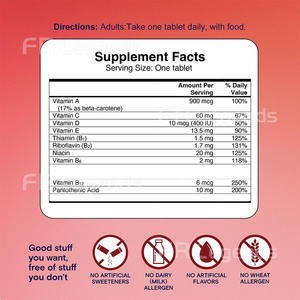 Precio de fábrica Daily Essentials Suplemento vitamínico Nootropic Brain and Immune Support Multivitamin Tablets para hombres y mujeres - Product Image 6