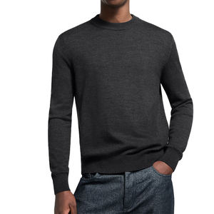 Pull en maille à col rond à manches longues en mélange de laine et de soie de qualité supérieure Hommes Femmes Luxe Doux Hiver Service OEM - Product Image 1