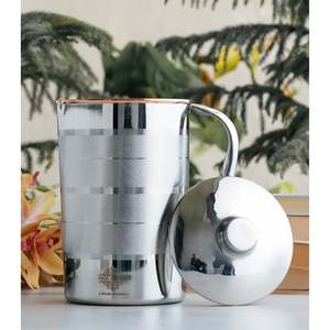 Luxury Design Pure Steel Copper <b>Jug</b> with Lid Stainless Steel Tumblers - Product Image 2