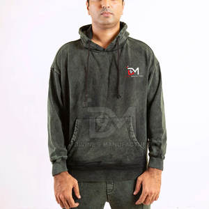 Venta al por mayor de calidad premium hombres ácido lavado chándal logotipo personalizado de talla grande hombres ácido lavado chándal - Product Image 2