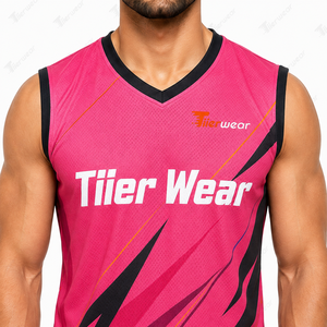 Tenue de volley-ball pour hommes, style équipe junior, respirante, durable, en polyester, maillot de volley-ball à manches courtes et short de volley-ball - Product Image 5