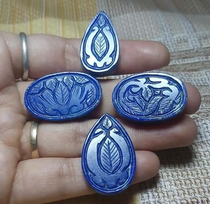 HARI OM CREATIONS พลอยซันสโตนธรรมชาติรูปเห็ดแกะสลัก ได้รับการรับรองจาก IGI จากรัฐราชสถาน สำหรับทำเครื่องประดับ ขายส่ง - Product Image 3