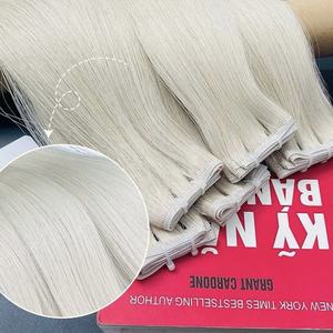 Articles chauds 2024 !!! Extensions de cheveux de trame plate cheveux de trame blonds naturels droits prêts à expédier - Product Image 2