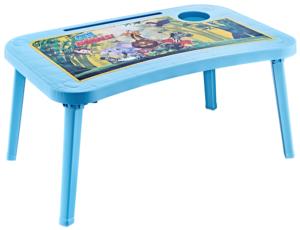 Escritorio Plegable de Plástico Azul Duradero y Moderno para Niños con Patas Ajustables y Estampado de Dibujos Animados, Mesa Portátil para Dormitorio y Comedor - Product Image 5