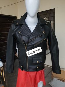 Chaqueta Acolchada Informal Personalizada para Hombre, Estilo Urbano, Cuero Genuino Tejido, Impermeable, Resistente al Viento, Transpirable, Negra - Product Image 4