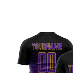 Camiseta de Fútbol de Manga Corta con Degradado Negro y Morado, Transpirable, Ligera, que Absorbe la Humedad, para Entrenamiento y Partido - Product Image 5