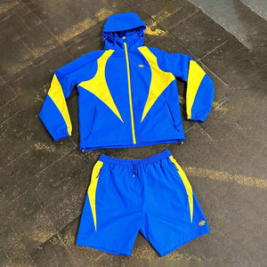 Wholesale Mens Windbreaker Tracksuit <b>Set</b> Manufacturers Regular Fit Breathable Windproof Jacket for Spring Summer - Product Image 1