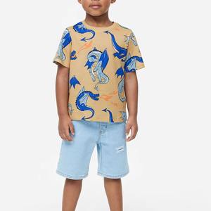 Camiseta para niños Camiseta de manga corta de algodón con cuello redondo de alta calidad para niños Camiseta para niños con logotipo personalizado - Product Image 4