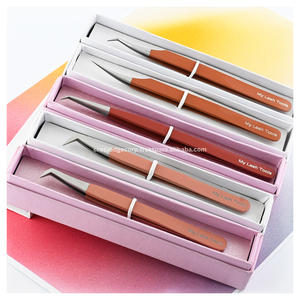 Pinzas de Precisión con Punta de Fibra de Color para Extensión de Pestañas, Pinzas de Aislamiento para Volumen, Herramienta de Punta Fina - Product Image 1